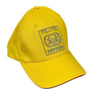 Puma Ferrari Driving Course Corso Pilota Yellow Cotton Strapback Hat Cap